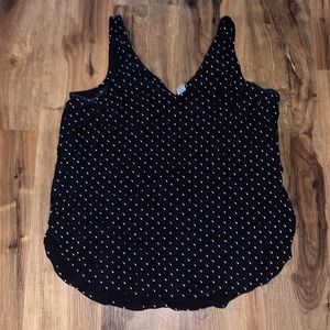 Old Navy V-neck Polka Dot Business Casual Tank Top Blouse for Women